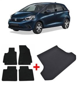 Honda Jazz IV Hybrid Hatchback din 06.2020 - Prezent *3, Set Covorase + tavita portbagaj auto - Img 2