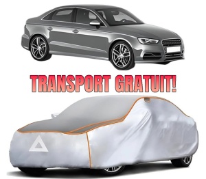 Husa Prelata Antigrindina Auto AUDI A3 Limousine (8VS, 8VM) din 2013-2020, Protectie auto contra intemperiilor la grindina, Waterproof, 4x Stickere auto AUDI