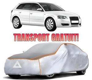 Husa Prelata Antigrindina Auto AUDI A3 Sportback (8PA) din 2004-2013, Protectie auto contra intemperiilor la grindina, Waterproof, 4x Stickere auto AUDI