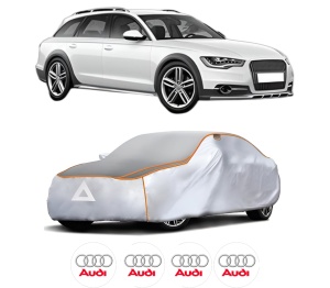 Husa Prelata Antigrindina Auto AUDI A4 Allroad B8 (8KH) din 2009-2016, Protectie auto contra intemperiilor la grindina, Waterproof, 4x Stickere auto AUDI - Img 2