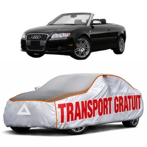 Husa Prelata Antigrindina Auto AUDI A4 B7 Convertible (8HE) din 2005-2009, Protectie auto contra intemperiilor la grindina, Waterproof, 4x Stickere auto AUDI