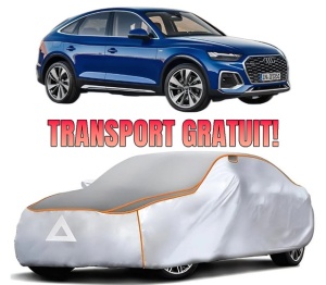 Husa Prelata Antigrindina Auto AUDI Q5 Sportback (FYT) din 2020-2021, Protectie auto contra intemperiilor la grindina, Waterproof, 4x Stickere auto AUDI