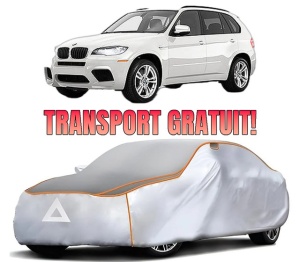 Husa Prelata Antigrindina Auto BMW Seria X5 (E70) din 2006-2013, Protectie auto contra intemperiilor la grindina, Waterproof, 4x Stickere auto BMW
