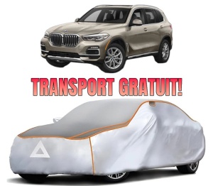 Husa Prelata Antigrindina Auto BMW Seria X5 (G05, F95) din 2018-2023, Protectie auto contra intemperiilor la grindina, Waterproof, 4x Stickere auto BMW