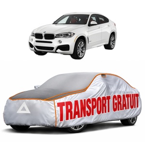 Husa Prelata Antigrindina Auto BMW Seria X6 (F16, F86) din 2014-2019, Protectie auto contra intemperiilor la grindina, Waterproof, 4x Stickere auto BMW