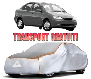 Husa Prelata Antigrindina Auto CHEVROLET AVEO / KALOS Saloon (T200) din 2003-2008, Protectie auto contra intemperiilor la grindina, Waterproof, 4x Stickere auto CHEVROLET