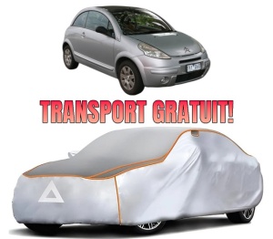 Husa Prelata Antigrindina Auto CITROEN C3 Pluriel (HB_) din 2003-2004, Protectie auto contra intemperiilor la grindina, Waterproof, 4x Stickere auto CITROEN