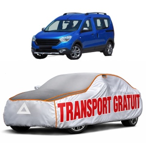 Husa Prelata Antigrindina Auto DACIA DOKKER MPV (KE_) din 2012-2021, Protectie auto contra intemperiilor la grindina, Waterproof, 4x Stickere auto DACIA