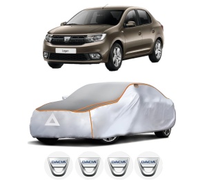 Husa Prelata Antigrindina Auto DACIA LOGAN III (3K_) din 2021, Protectie auto contra intemperiilor la grindina, Waterproof, 4x Stickere auto DACIA - Img 2