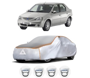 Husa Prelata Antigrindina Auto DACIA LOGAN (LS_) din 2004-2012, Protectie auto contra intemperiilor la grindina, Waterproof, 4x Stickere auto DACIA - Img 2