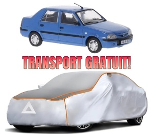 Husa Prelata Antigrindina Auto DACIA SOLENZA (B41_) din 2003-2005, Protectie auto contra intemperiilor la grindina, Waterproof, 4x Stickere auto DACIA