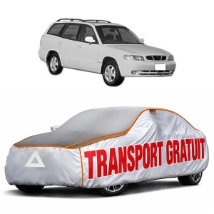 Husa Prelata Antigrindina Auto DAEWOO NUBIRA (J100) din 1997-1999, Protectie auto contra intemperiilor la grindina, Waterproof, 4x Stickere auto DAEWOO