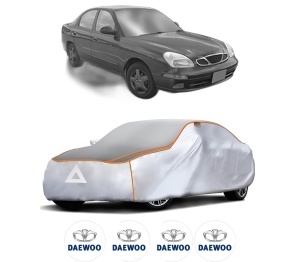 Husa Prelata Antigrindina Auto DAEWOO NUBIRA Saloon (J150) din 1999-2002, Protectie auto contra intemperiilor la grindina, Waterproof, 4x Stickere auto DAEWOO - Img 2