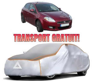 Husa Prelata Antigrindina Auto FIAT BRAVO II (198_) din 2006-2016, Protectie auto contra intemperiilor la grindina, Waterproof, 4x Stickere auto FIAT