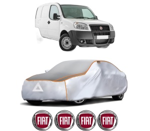 Husa Prelata Antigrindina Auto FIAT DOBLO Box Body/MPV (223_) din 2001-2010, Protectie auto contra intemperiilor la grindina, Waterproof, 4x Stickere auto FIAT - Img 2