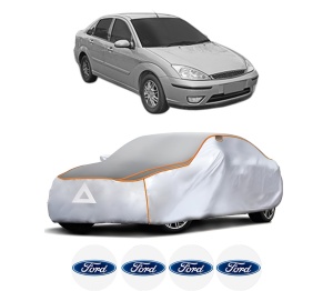 Husa Prelata Antigrindina Auto FORD FOCUS I Saloon (DFW) din 1999-2005, Protectie auto contra intemperiilor la grindina, Waterproof, 4x Stickere auto FORD - Img 2