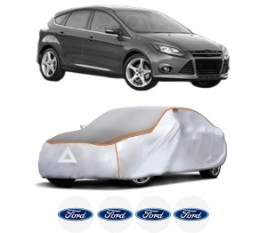Husa Prelata Antigrindina Auto FORD FOCUS III din 2010-2020, Protectie auto contra intemperiilor la grindina, Waterproof, 4x Stickere auto FORD - Img 2