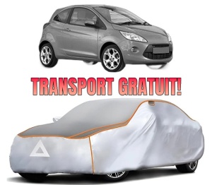 Husa Prelata Antigrindina Auto FORD KA (RU8) din 2008-2016, Protectie auto contra intemperiilor la grindina, Waterproof, 4x Stickere auto FORD