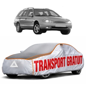 Husa Prelata Antigrindina Auto FORD MONDEO II Turnier (BNP) din 1996-2000, Protectie auto contra intemperiilor la grindina, Waterproof, 4x Stickere auto FORD