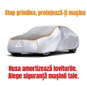 Husa Prelata Antigrindina Auto FORD MONDEO IV Saloon (BA7) din 2007-2015, Protectie auto contra intemperiilor la grindina, Waterproof, 4x Stickere auto FORD - Img 3