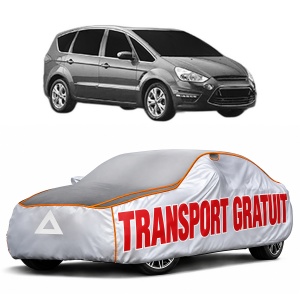 Husa Prelata Antigrindina Auto FORD S-MAX VAN (WA6) din 2007-2014, Protectie auto contra intemperiilor la grindina, Waterproof, 4x Stickere auto FORD