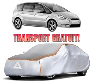 Husa Prelata Antigrindina Auto FORD S-MAX (WA6) din 2006-2014, Protectie auto contra intemperiilor la grindina, Waterproof, 4x Stickere auto FORD