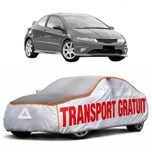 Husa Prelata Antigrindina Auto HONDA CIVIC VIII Hatchback (FN, FK) din 2005-2012, Protectie auto contra intemperiilor la grindina, Waterproof, 4x Stickere auto HONDA