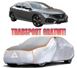 Husa Prelata Antigrindina Auto HONDA CIVIC X Saloon (FC_) din 2015-2022, Protectie auto contra intemperiilor la grindina, Waterproof, 4x Stickere auto HONDA