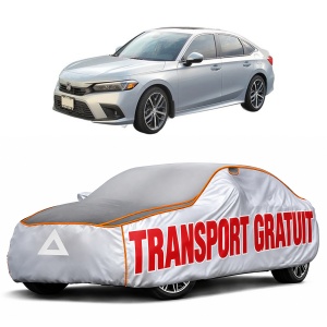 Husa Prelata Antigrindina Auto HONDA CIVIC XI Hatchback (FL) din 2022, Protectie auto contra intemperiilor la grindina, Waterproof, 4x Stickere auto HONDA