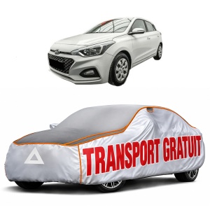 Husa Prelata Antigrindina Auto HYUNDAI i20 II Hatchback Van (GB, IB) din 2015-2021, Protectie auto contra intemperiilor la grindina, Waterproof, 4x Stickere auto HYUNDAI