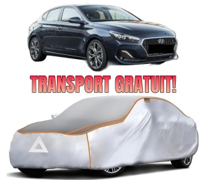 Husa Prelata Antigrindina Auto HYUNDAI i30 FASTBACK (PDE, PDEN) din 2017-2022, Protectie auto contra intemperiilor la grindina, Waterproof, 4x Stickere auto HYUNDAI