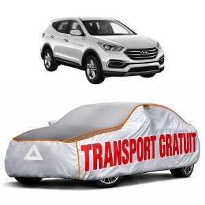 Husa Prelata Antigrindina Auto HYUNDAI SANTA FE IV (TM, TMA) din 2018-2022, Protectie auto contra intemperiilor la grindina, Waterproof, 4x Stickere auto HYUNDAI