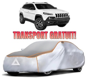 Husa Prelata Antigrindina Auto JEEP CHEROKEE VAN (KL) din 2014-2018, Protectie auto contra intemperiilor la grindina, Waterproof, 4x Stickere auto JEEP