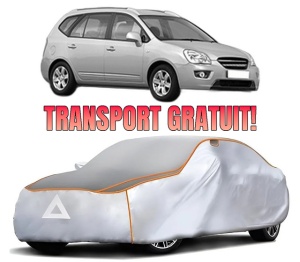 Husa Prelata Antigrindina Auto KIA CARENS III MPV (UN) din 2006-2013, Protectie auto contra intemperiilor la grindina, Waterproof, 4x Stickere auto KIA