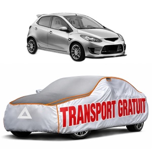 Husa Prelata Antigrindina Auto MAZDA 2 (DE_, DH_) din 2007-2015, Protectie auto contra intemperiilor la grindina, Waterproof, 4x Stickere auto MAZDA