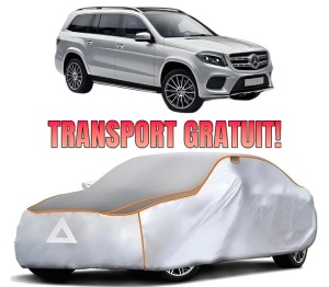 Husa Prelata Antigrindina Auto MERCEDES-BENZ GLS (X166) din 2015-2019, Protectie auto contra intemperiilor la grindina, Waterproof, 4x Stickere auto MERCEDES-BENZ