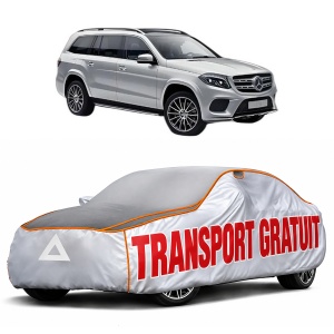 Husa Prelata Antigrindina Auto MERCEDES-BENZ GLS (X166) din 2015-2019, Protectie auto contra intemperiilor la grindina, Waterproof, 4x Stickere auto MERCEDES-BENZ