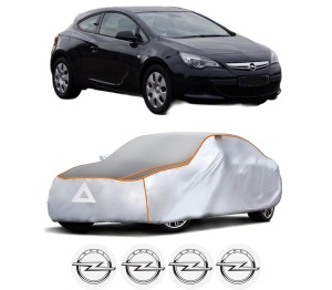 Husa Prelata Antigrindina Auto OPEL ASTRA J GTC din 2011-2018, Protectie auto contra intemperiilor la grindina, Waterproof, 4x Stickere auto OPEL - Img 2
