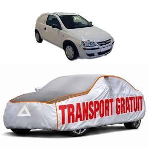 Husa Prelata Antigrindina Auto OPEL CORSA C Hatchback Van (X01) din 2000-2012, Protectie auto contra intemperiilor la grindina, Waterproof, 4x Stickere auto OPEL