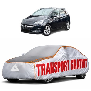 Husa Prelata Antigrindina Auto OPEL CORSA E Hatchback Van (X15) din 2014-2015, Protectie auto contra intemperiilor la grindina, Waterproof, 4x Stickere auto OPEL