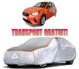 Husa Prelata Antigrindina Auto OPEL CORSA F (P2JO) din 2019-2023, Protectie auto contra intemperiilor la grindina, Waterproof, 4x Stickere auto OPEL