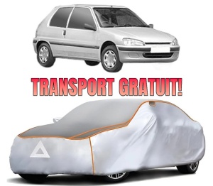 Husa Prelata Antigrindina Auto PEUGEOT 106 II (1A_, 1C_) din 1996-2004, Protectie auto contra intemperiilor la grindina, Waterproof, 4x Stickere auto PEUGEOT