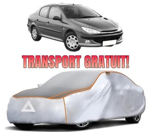 Husa Prelata Antigrindina Auto PEUGEOT 206 Saloon din 2007-2008, Protectie auto contra intemperiilor la grindina, Waterproof, 4x Stickere auto PEUGEOT