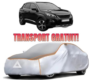 Husa Prelata Antigrindina Auto PEUGEOT 3008 II SUV (MC_, MR_, MJ_, M4_) din 2016-2023, Protectie auto contra intemperiilor la grindina, Waterproof, 4x Stickere auto PEUGEOT