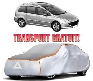 Husa Prelata Antigrindina Auto PEUGEOT 307 SW (3H) din 2002-2009, Protectie auto contra intemperiilor la grindina, Waterproof, 4x Stickere auto PEUGEOT