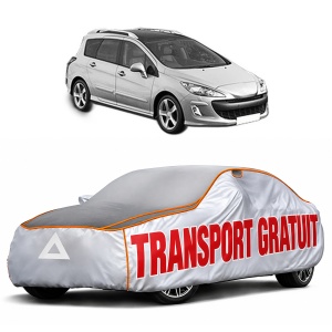 Husa Prelata Antigrindina Auto PEUGEOT 308 SW I (4E_, 4H_) din 2007-2014, Protectie auto contra intemperiilor la grindina, Waterproof, 4x Stickere auto PEUGEOT