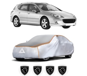 Husa Prelata Antigrindina Auto PEUGEOT 407 SW (6E_, 6D_) din 2004-2010, Protectie auto contra intemperiilor la grindina, Waterproof, 4x Stickere auto PEUGEOT - Img 2