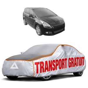 Husa Prelata Antigrindina Auto PEUGEOT 5008 I Van (0U_) din 2012-2017, Protectie auto contra intemperiilor la grindina, Waterproof, 4x Stickere auto PEUGEOT