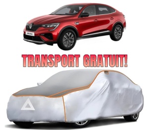 Husa Prelata Antigrindina Auto RENAULT ARKANA I (LCM_, LDN_) din 2019-2021, Protectie auto contra intemperiilor la grindina, Waterproof, 4x Stickere auto RENAULT