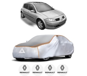 Husa Prelata Antigrindina Auto RENAULT MEGANE II Hatchback Van (KM0/2_) din 2003-2009, Protectie auto contra intemperiilor la grindina, Waterproof, 4x Stickere auto RENAULT - Img 2
